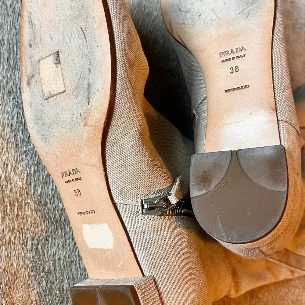 PRADA cotton boots Italy size 38 (7.5 US) - Picture 2 of 6